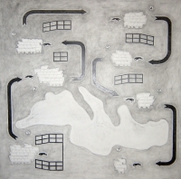 lead mine on paper, 200 x 200 cm